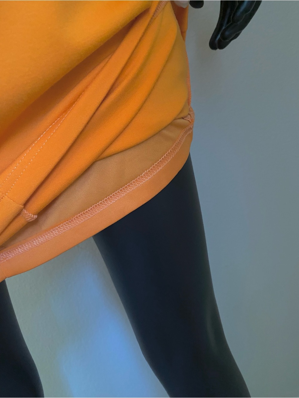 Lulu's Vibrant Orange Midi Bodycon Dress with V-Notch Neckline NWTs - Picture 10 of 12